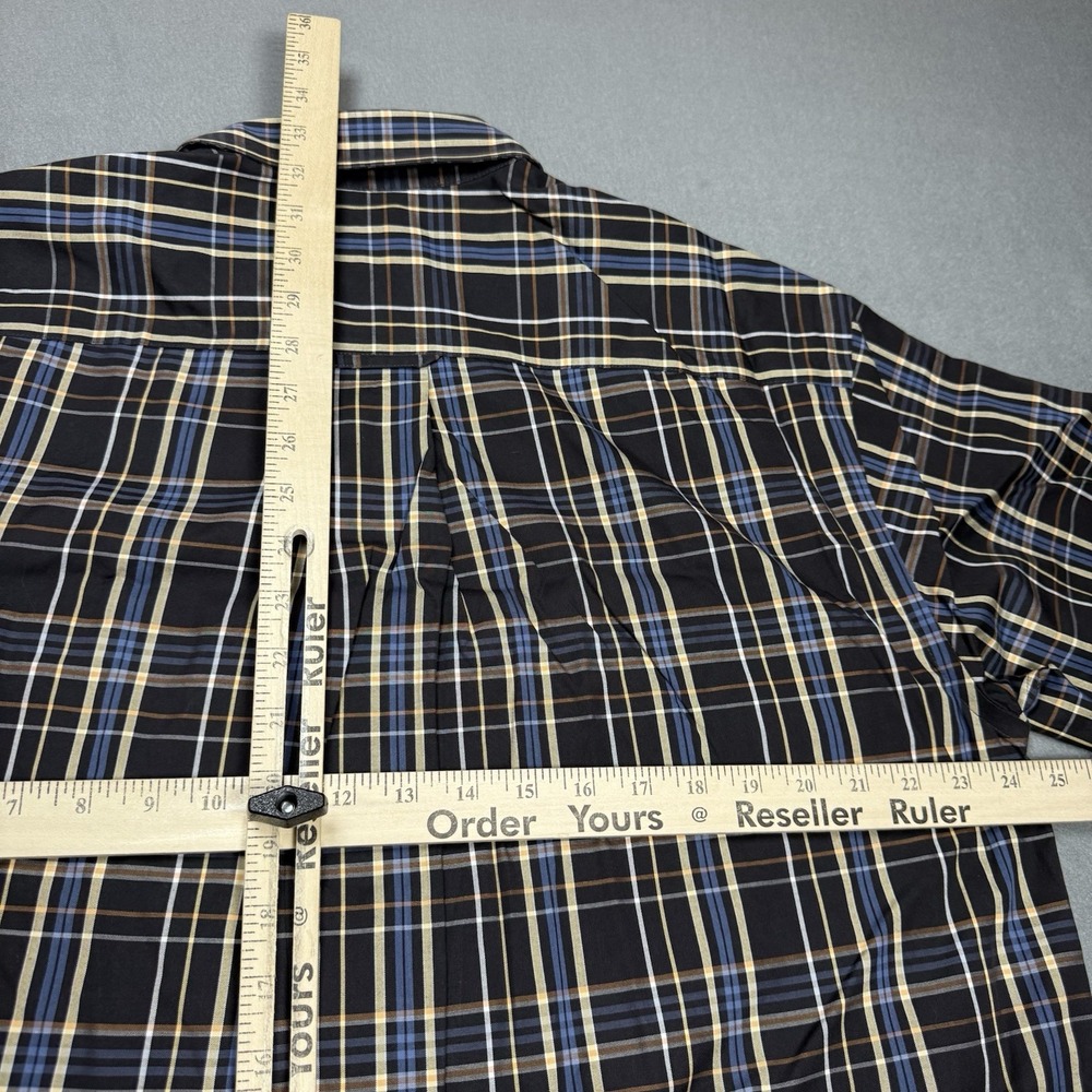 Orvis Button Shirt Mens Large Heavyweight Brushed Twill Dark Tartan Plaid - Picture 7 of 7